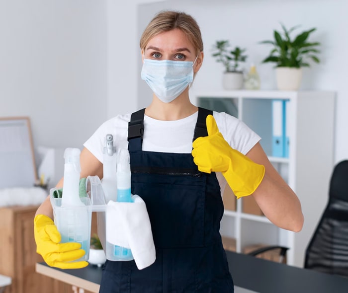 Professional Cleaner at Work